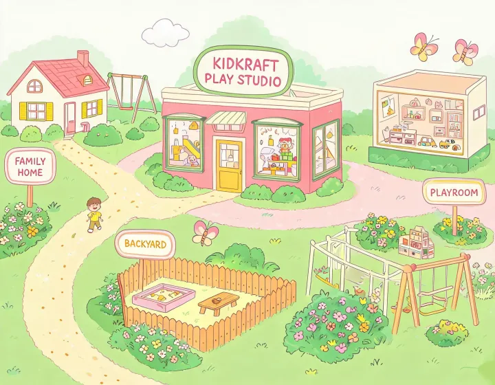 Illustrated Kidkraft play support map