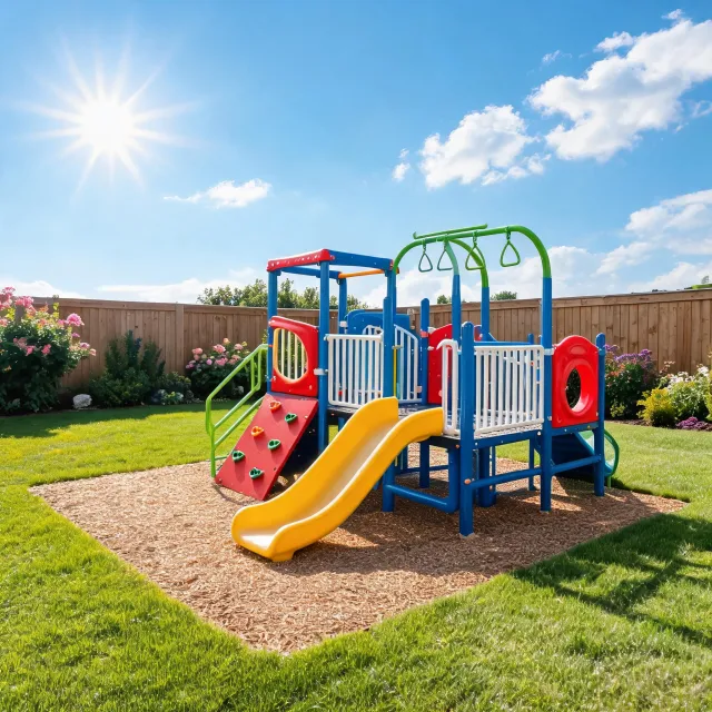 Backyard outdoor play equipment