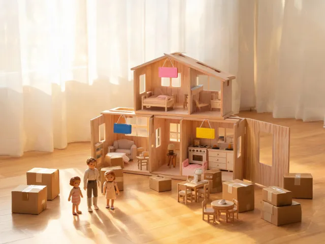 Dollhouse moving day story